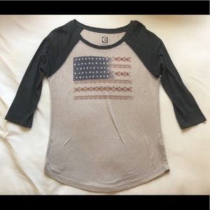 American Flag Tee- Billabong!